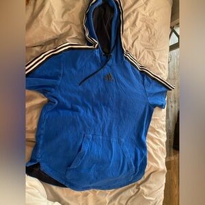 Blue Adidas t-shirt hoodie